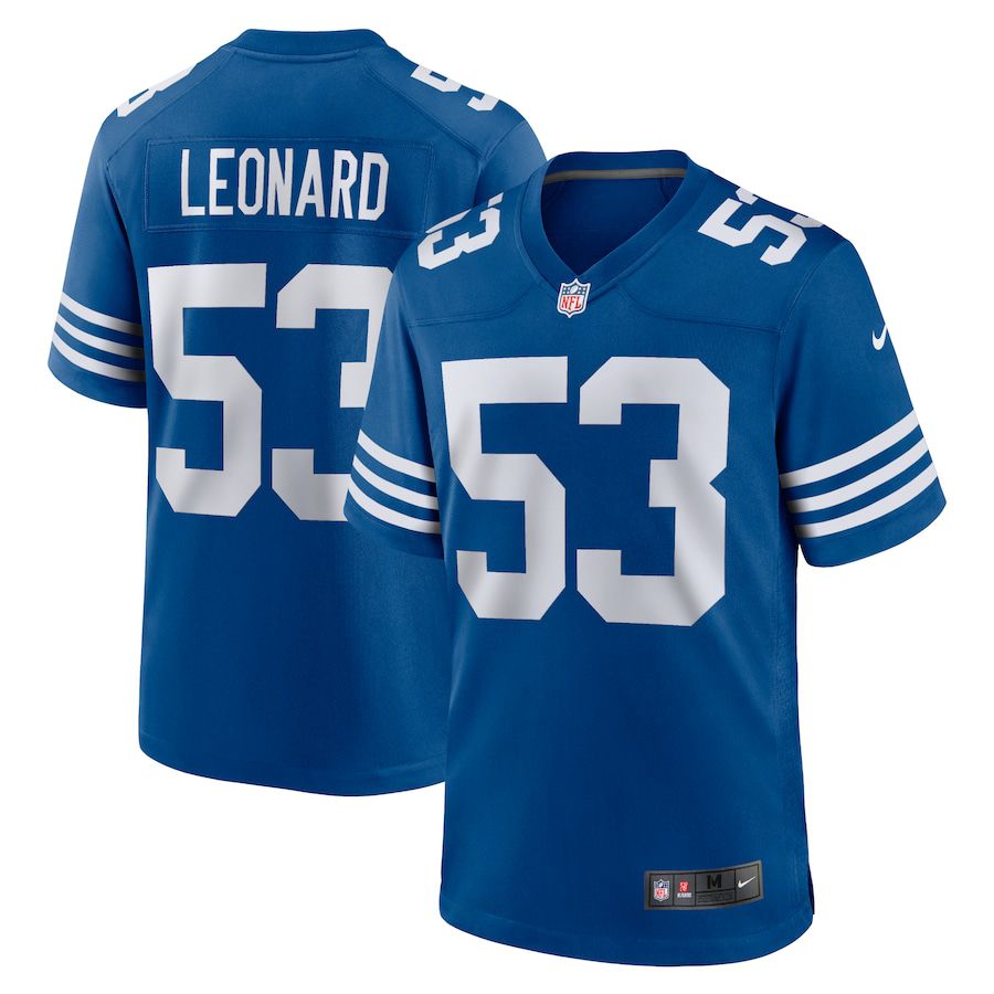 Men Indianapolis Colts #53 Darius Leonard Nike Royal Alternate Game NFL Jersey